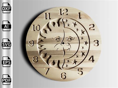 cnc files|Wall Clock Decor design files .
